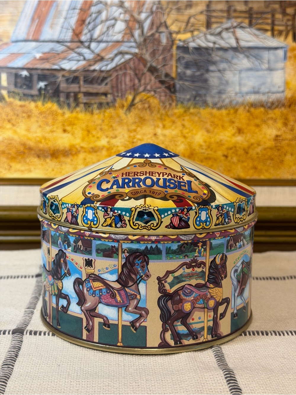 Hersheypark Carousel Decorative Tin - Vintage Carousel Design